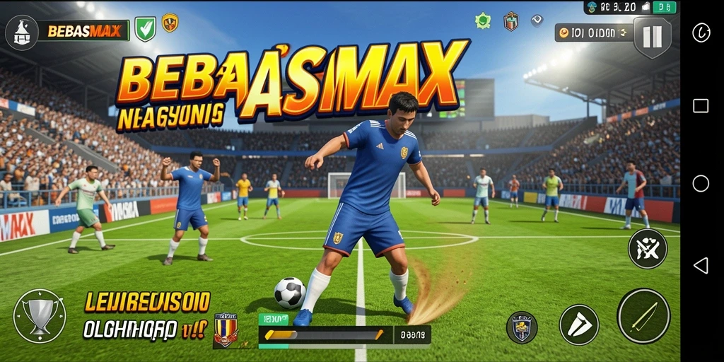 Tampilan gameplay seru dari BEBASMAX dengan aksi olahraga yang menarik.