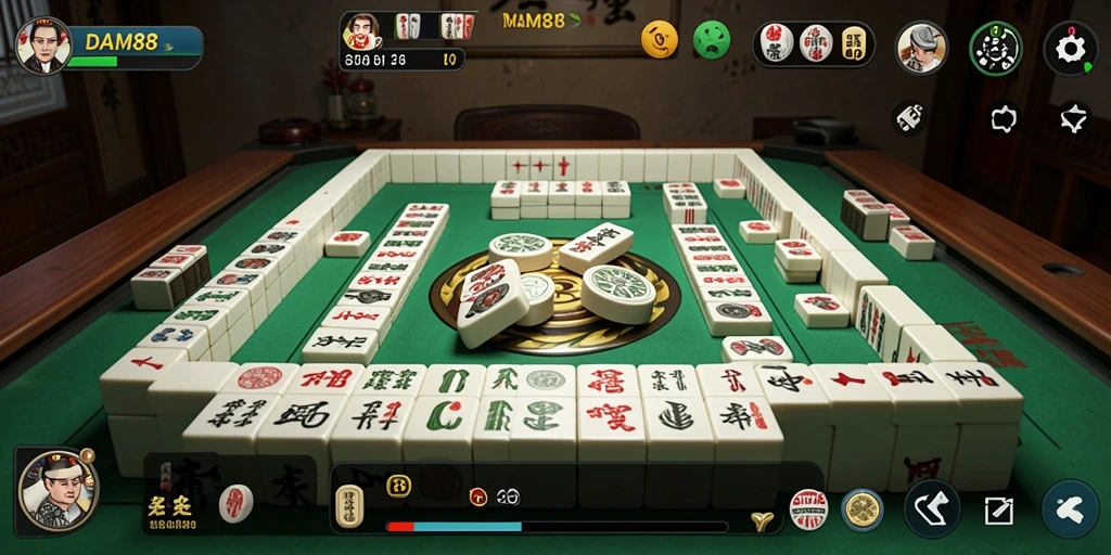 Tampilan menarik dari gameplay Mahjong dalam DAM88.