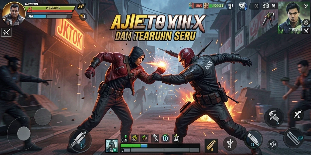 Tampilan gameplay seru JKTOK yang penuh aksi.