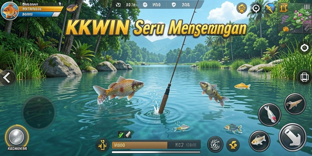 Tangkapan ikan yang menakjubkan dalam gameplay KKWIN.