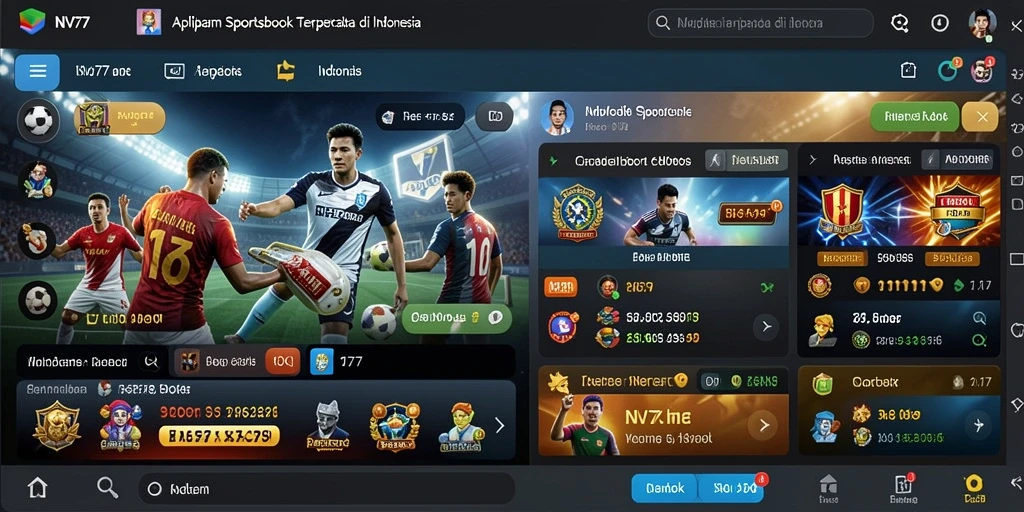 Tampilan gameplay NV77 dengan fokus pada pengalaman taruhan olahraga.