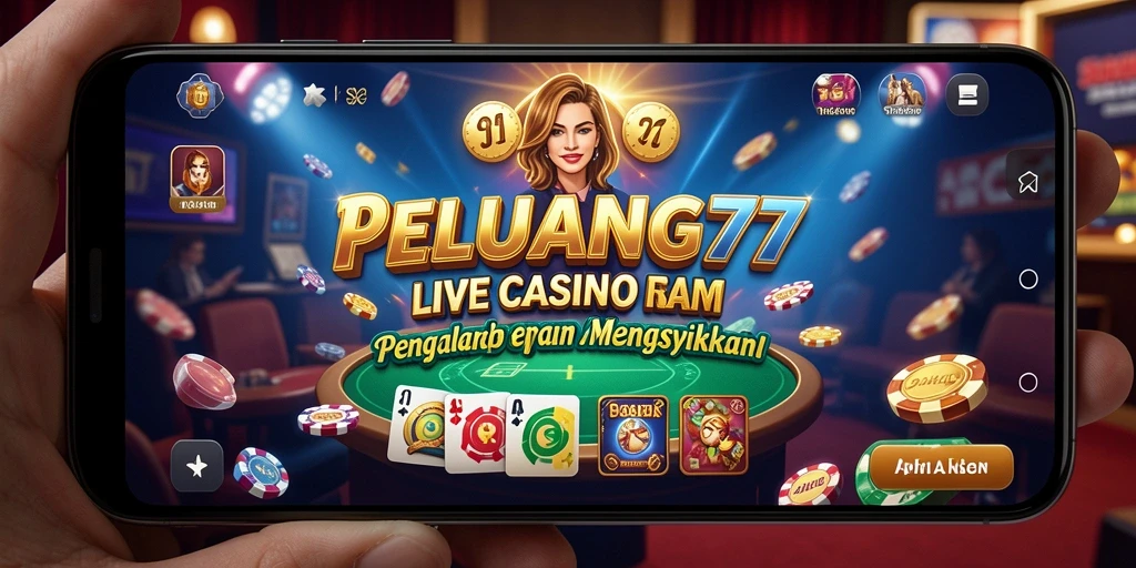 Tampilan gameplay Live Casino PELUANG77 dengan dealer profesional.