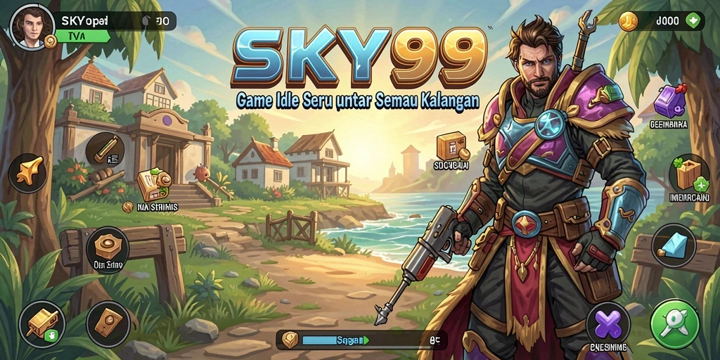 Screenshot SKY99 menampilkan gameplay Idle yang mengasyikkan.