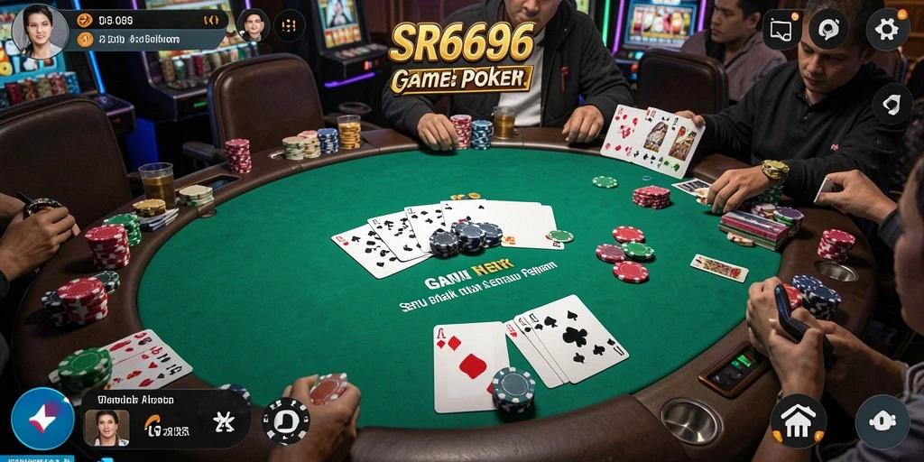 Gameplay seru SR6666 dengan berbagai fitur poker menarik.